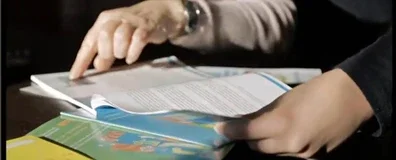 brochure, hand