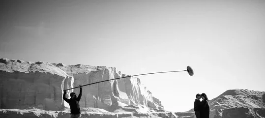 glaciers, couple, microphone