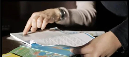brochure, hand