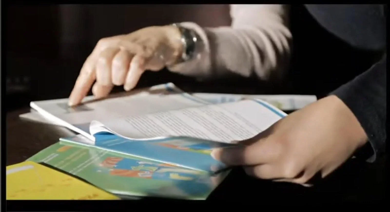 brochure, hand